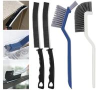 4 Pièces Brosse de Nettoyage des Interstices, Multifonctionnelle Brosse Nettoyage Salle de Bain, Brosse Joint Carrelage, Brosse a Joint Poils Durs pour Cuisine, Salle de Bain, Rainure Fenetre