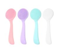 4 Pièces Brosse Nettoyante Visage en Silicone à Poils Doux, 4 Couleurs | Texture Ondulée Fine, Nettoyage Délicat des Pores, Séparation Hygiénique des Coloris, Alternative au Démaquillage
