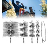 4 Pièces Brosses De Chaudière Kit, 30/50/80/150 Mm Brosses De Ramonage Cheminée, Brosse pour Chaudière, Brosses De Tuyaux pour Nettoyer Les Cheminées, Chaudières