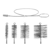 4 Pièces Brosses de Chaudière Kit, Diamètre 30/50/80/150mm avec 1 Mètre Rallonge, Brosses de Ramonage Cheminée pour Nettoyage Cheminées Tubes de Four et Tuyaux Fumée