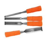 4 Pièces Burin Manuel pour Bois, Ciseau de Charpentier en Acier | Poignée Plastique, Léger et Portable, Précision Flexible, pour DIY et Travail du Bois, Usage Professionnel ou Débutant