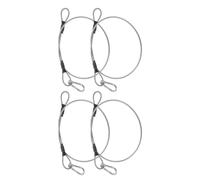 4 Pièces Câble de Sécurité 61cm en Acier Inoxydable | Boucles et Crochet Intégrés, Tresse Renforcée, Protection des Structures, pour Clubs et Techniciens