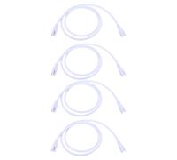 4 Pièces Câble Tube Intégré LED T5 T8 à Double Extrémité | Trois Broches, Cuivre Blanc, Raccords de Douille, sans Soudure, Liaison Strip à Strip pour Tubes