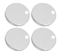 4 Pièces Cache-boulons Décoratifs en Acier Inoxydable Argenté | Cache Discret des Vis, Compatible Plupart des Sièges, Usage Salle de Bain et Entretien