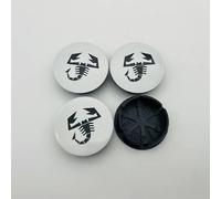 4 Pièces Cache Moyeu pour Abarth 124 GT 2018-2019, Roue Couvercles de Moyeu Enjoliveur de Voiture Voiture Enjoliveurs Centraux,O.D-50MM-D
