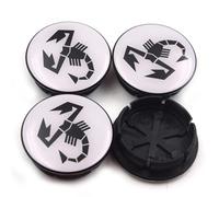 4 Pièces Cache Moyeu pour Abarth 500e Cabriolet 2023-, Roue Couvercles de Moyeu Enjoliveur de Voiture Voiture Enjoliveurs Centraux,O.D-56MM