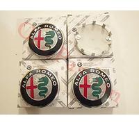 4 Pièces Cache-Moyeu pour Alfa Romeo Giulietta 159 Brera 60mm, Bouchon de Jante, Enjoliveurs, Centre Roue Caps, éTanche à la Poussière/avec Badge
