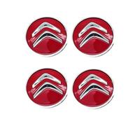4 Pièces Cache Moyeu pour Citroen C4 X 2022-2024 2024-, Roue Couvercles de Moyeu Enjoliveur de Voiture Voiture Enjoliveurs Centraux,Red-O.D-60MM