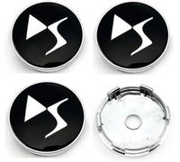 4 Pièces Cache Moyeu pour DS 3 Performance 2016-2019 60mm, Capuchon Central Roue Enjoliveur Étanche Antirouille Badge Logo Bouchon Jante Poussière,A