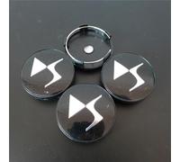 4 pièces Cache Moyeu pour DS DS3 DS5 DS6 60MM, Haute Qualité ABS Étanche Capuchons de Moyeu de Roue Centre de Jante Capuchons Badge Logo,A