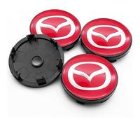 4 Pièces Cache Moyeu, pour Mazda 2 3 6 MX-5 MX-30 60mm Jantes Enjoliveurs Accessoires pour Voitures