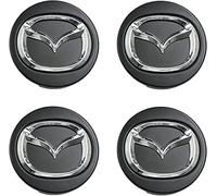 4 Pièces Cache Moyeu pour Mazda CX-3 2016-2021, Roue Couvercles de Moyeu Enjoliveur de Voiture Voiture Enjoliveurs Centraux,O.D-60MM-Bla-ck-high Legs