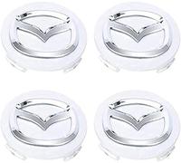 4 Pièces Cache-Moyeu pour Mazda CX-5 CX-7 CX-8, Centro Tappo Trim Emblema 57mm, Bouchon de Jante, Enjoliveurs, Centre Roue Caps, éTanche à la Poussière/avec Badge