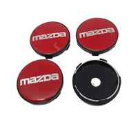 4 Pièces Cache Moyeu pour Mazda MX-5 2013-2016 2017-2025, Roue Couvercles de Moyeu Enjoliveur de Voiture Voiture Enjoliveurs Centraux,O.D-60MM-Red