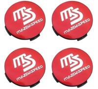 4 Pièces Cache Moyeu pour MazdaSpeed Miata MX-5 2004-2005, Roue Couvercles de Moyeu Enjoliveur de Voiture Voiture Enjoliveurs Centraux,Red-O.D-60MM