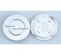 4 Pièces Cache-Moyeu pour Opel Astra H G J Insignia Mokka Zafira Corsa 64mm, Bouchon de Jante, Enjoliveurs, Centre Roue Caps, éTanche à la Poussière/avec Badge