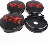 4 Pièces Cache-Moyeu pour Oz Cours 60MM, Bouchon de Jante, Enjoliveurs, Centre Roue Caps, éTanche à la Poussière/avec Badge