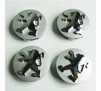4 Pièces Cache moyeu pour Peugeot 206 308 307 207 208 3008 407 508 2008 60mm, Centre de Jante Capuchons Cache Moyeu Centre de Roue, Enjoliveur de Voiture des Roue Accessoires,A