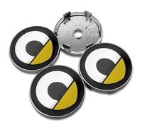 4 Pièces Cache Moyeu pour Smart #1 Smart 1 SUV 2023 2024+, Roue Couvercles De Moyeu Enjoliveur de Voiture Voiture Enjoliveurs Centraux,Yellow-Silver-O.D-60MM
