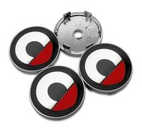 4 Pièces Cache Moyeu pour Smart EQ fortwo (C453) 2020-, Roue Couvercles de Moyeu Enjoliveur de Voiture Voiture Enjoliveurs Centraux,Red-Silver-O.D-56MM