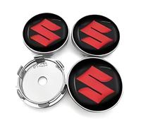 4 Pièces Cache Moyeu pour Suzuki Splash 2012-2014, Roue Couvercles de Moyeu Enjoliveur de Voiture Voiture Enjoliveurs Centraux,Red-O.D-60MM