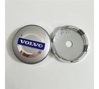 4 Pièces Cache-Moyeu pour Volvo 60mm, Bouchon de Jante, Enjoliveurs, Centre Roue Caps, éTanche à la Poussière/avec Badge