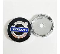 4 Pièces Cache-Moyeu pour Volvo 60mm, Bouchon de Jante, Enjoliveurs, Centre Roue Caps, éTanche à la Poussière/avec Badge