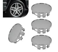 4 Pièces Cache Moyeu pour VW ID.3 2025 2024 2023, Capuchon Enjoliveur Centre Roue Couvercle de Moyeux Cache de Roue Centrale Décoration Bouchon Jante,Silver-OD:54mm ID:52mm