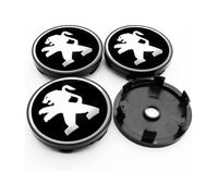 4 Pièces Cache Moyeu Voiture pour Peugeot rc SW rcline rc-Line 206 307 407 1007 4007, Étanche Capuchons de Moyeu Roue Centre de Jante Cache de Roue Centrale,O.D-56mm