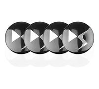 4 Pièces Cache Moyeux Autocollant pour DS 4 2015 2016 2017 2018 56MM, Autocollant de Couverture Centrale de Voiture Jante de Pneu Accessoires Anti-poussière