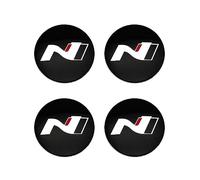4 pièces Cache-moyeux Autocollants 56 mm diamètre pour Hyundai I20 I30 Kona Tucson Sonata Elantra Veloster Azera Accessoires de Voiture