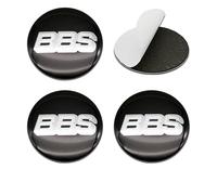 4 Pièces Cache-moyeux Autocollants pour BBS 60mm, Capuchon de Moyeu Autocollant de Badge Capuchons Autocollants D'enjoliveur Logo