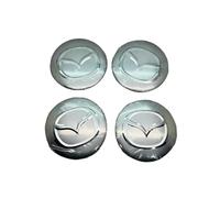 4 Pièces Cache-moyeux Autocollants pour Mazda 2 3 6 CX-3 CX-30 CX-5 CX-50 CX-60 CX-7 CX-8 CX-9 MX-5 MX-30 56mm, Capuchon de Moyeu Autocollant de Badge Capuchons Autocollants D'enjoliveur Logo