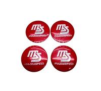 4 Pièces Cache-moyeux Autocollants pour Mazda CX 4 2016-2020 2021 2022 2023 2024 2025 56mm, Capuchon de Moyeu Autocollant de Badge Capuchons Autocollants D'enjoliveur Logo