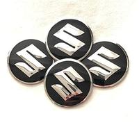 4 Pièces Cache-moyeux Autocollants pour Suzuki, 55mm,Hub Centre Caps Cover Sticker Autocollant de Capuchon de Jante de Pneu Autocollant de Badge,A