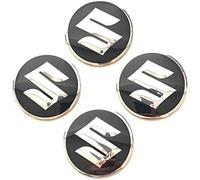4 Pièces Cache-moyeux Autocollants pour Suzuki 55mm,Hub Centre Caps Cover Sticker Autocollant de Capuchon de Jante de Pneu Autocollant de Badge,A