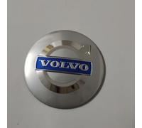 4 Pièces Cache-moyeux Autocollants pour Volvo C40 I 2021-2024, Autocollants pour Jantes Étanche et Antirouille Anti Poussière Capuchons de Moyeu Stickers,Silver-65mm