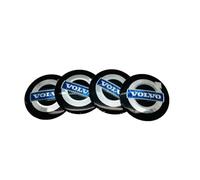 4 Pièces Cache-moyeux Autocollants pour Volvo V60 I Cross Country 2015-2018 56mm, Capuchon de Moyeu Autocollant de Badge Capuchons Autocollants D'enjoliveur Logo