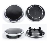 4 Pièces Cache Moyeux Enjoliveur De Voiture pour Audi A6/Avant (4F/C6 Bj.2005-2008), Pneus Centres Accessoires, Cache Central du Moyeu,69mm-Black