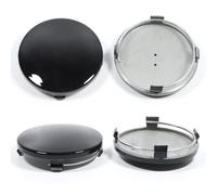 4 Pièces Cache Moyeux Enjoliveur De Voiture pour Audi A6 Avant C7 4G I 2011-2018, Pneus Centres Accessoires, Cache Central du Moyeu,60mm-Black