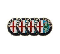 BAONITOU 4 Pièces Cache-moyeux pour Alfa Romeo 50mm, Autocollants avec Logo Cache Moyeu Voiture Auto Capuchons de Centre Centre Roue Badge