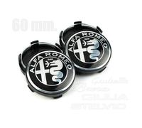 4 pièces Cache-Moyeux pour Alfa Romeo GIulia Stelvio OE 60MM, Centre de Jante Capuchons, Cache Moyeu Centre de Roue, Bouchon de