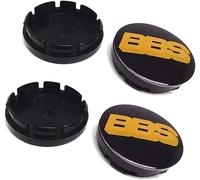 4 Pièces Cache Moyeux pour BBS 65mm, Capuchon Centre de Jante de Rechange avec Emblème Voiture Extérieurs Accessoires,B
