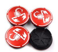 4 Pièces Cache-moyeux pour Fiat Abarth Marea Punto 500,Auto Cache Moyeux Centre de Jante Capuchons Moyeu Roue Bouchon Enjoliveur Voiture Accessoires Décoration,A