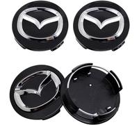 4 Pièces Cache-moyeux pour Mazda 6 60mm, Cache de Roue Centrale Accessoires de Voiture Auto Capuchons de Centre Voiture Badge