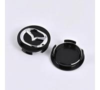 4 Pièces Cache Moyeux pour MazdaSpeed Miata MX-5 2004-2005, Centre de Roue de Voiture Capuchon Bouchon de Jante Cache Moyeu Centre de Roue,Bla-CK-High Legs-O.D 60mm