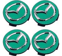 4 Pièces Cache Moyeux pour MazdaSpeed Miata MX-5 2004-2005, Centre de Roue de Voiture Capuchon Bouchon de Jante Cache Moyeu Centre de Roue,O.D 56mm,Green