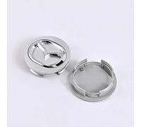 4 Pièces Cache Moyeux pour MazdaSpeed Miata MX-5 2004-2005, Centre de Roue de Voiture Capuchon Bouchon de Jante Cache Moyeu Centre de Roue,Silver-High Legs-O.D 60mm