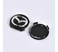 4 Pièces Cache Moyeux pour MazdaSpeed Miata MX-5 2004-2005, Centre de Roue de Voiture Capuchon Bouchon de Jante Cache Moyeu Centre de Roue,Bla-CK-Short Legs-O.D 60mm