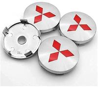 4 Pièces Cache-moyeux pour Mitsubishi ASX, Grand, Junge, Lancer, Outlander 3.0 60mm, Enjoliveur de Voiture Cache Moyeu Centre de Jante Capuchons Bouchon de Jante,Silver